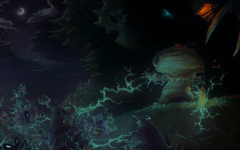 Furry Creature with Lightning — Black