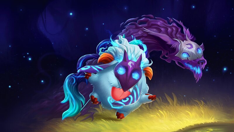 Furry Creature with Purple Dragon