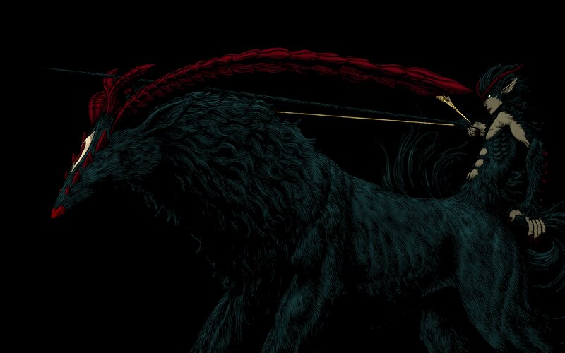 Furry Creature with Red Horn