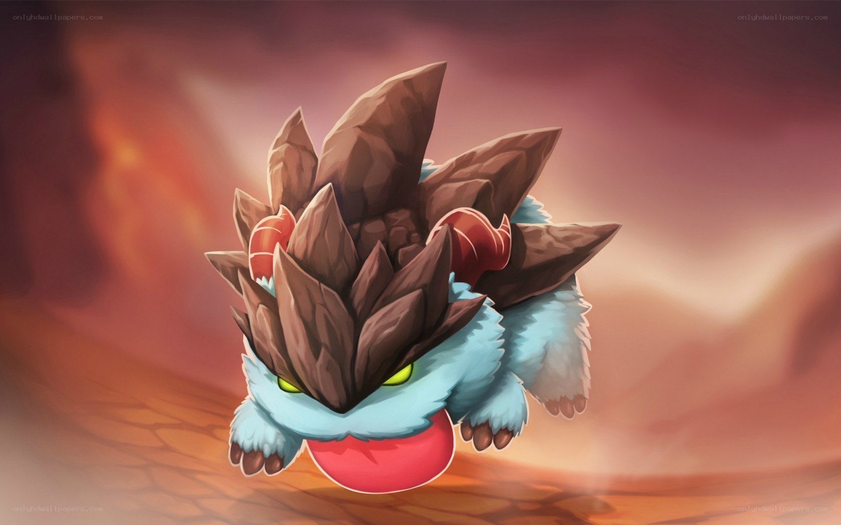 Furry creature with rocky spikes