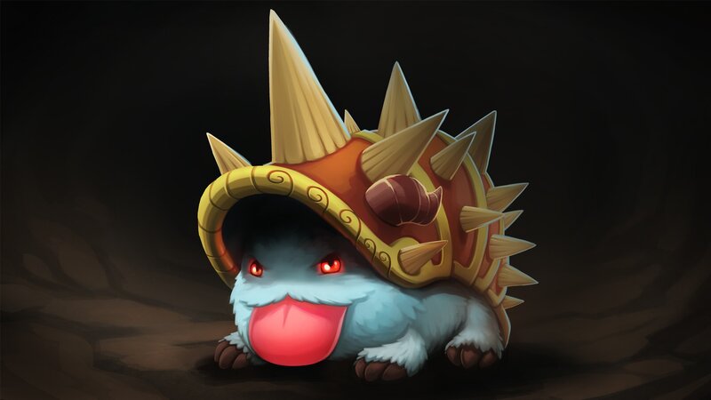 Furry Creature with Spiked Helmet