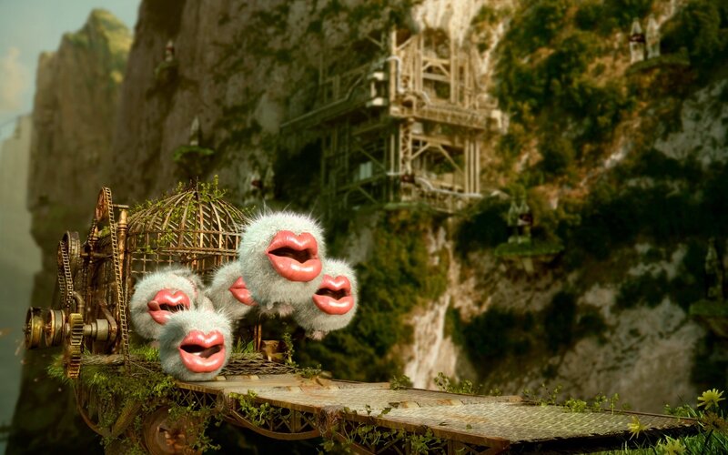Furry Creatures with Lips — Green