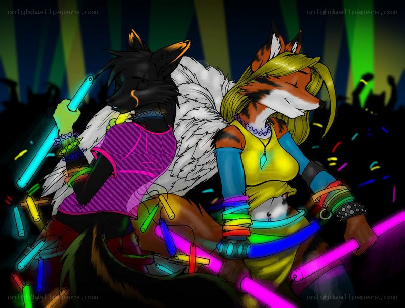 furry friends at a rave