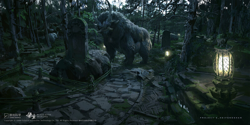 Furry Monster in Forest — Green