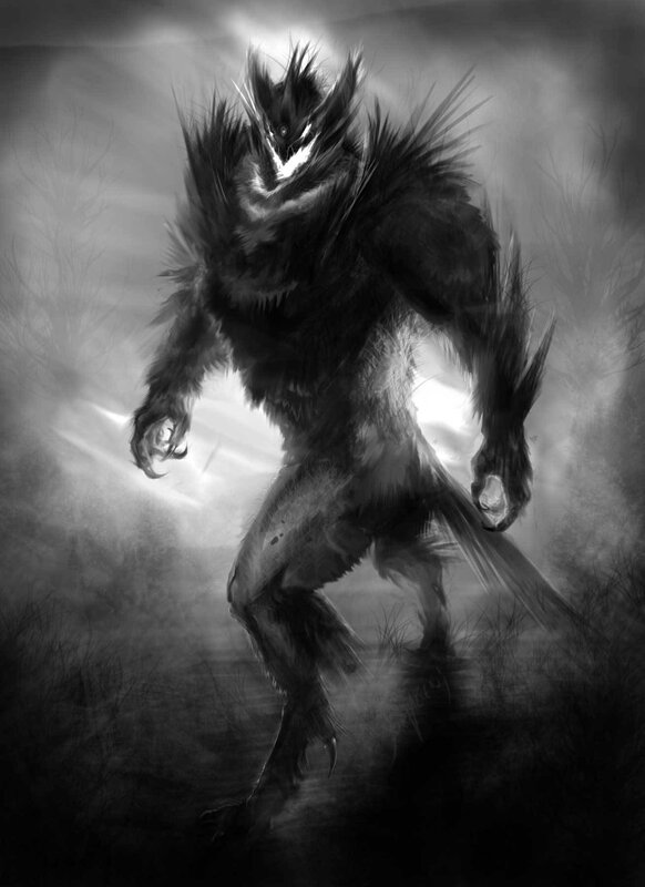 furry monster in mist