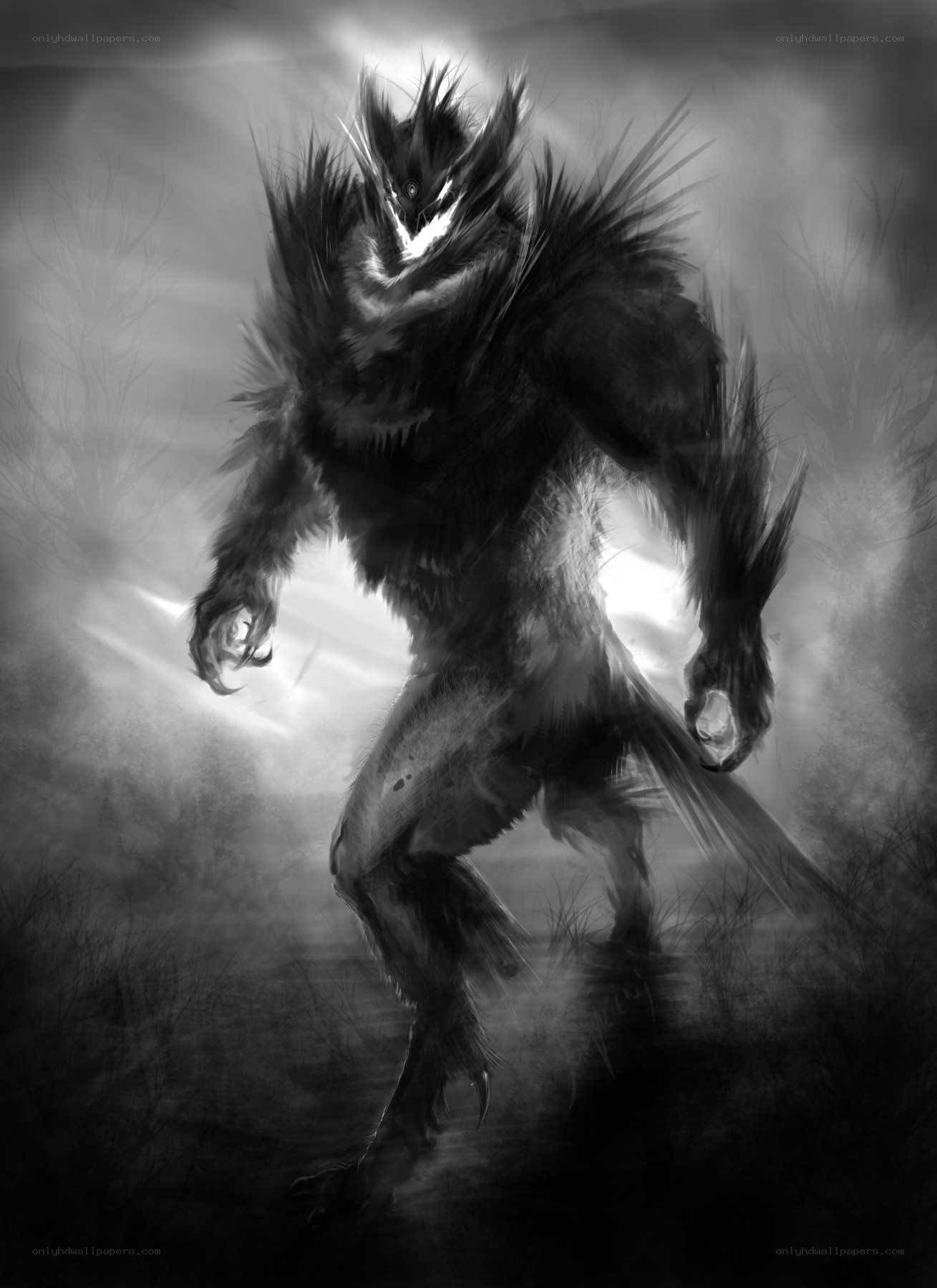 furry monster in mist