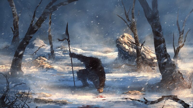 Furry Warrior in Snow