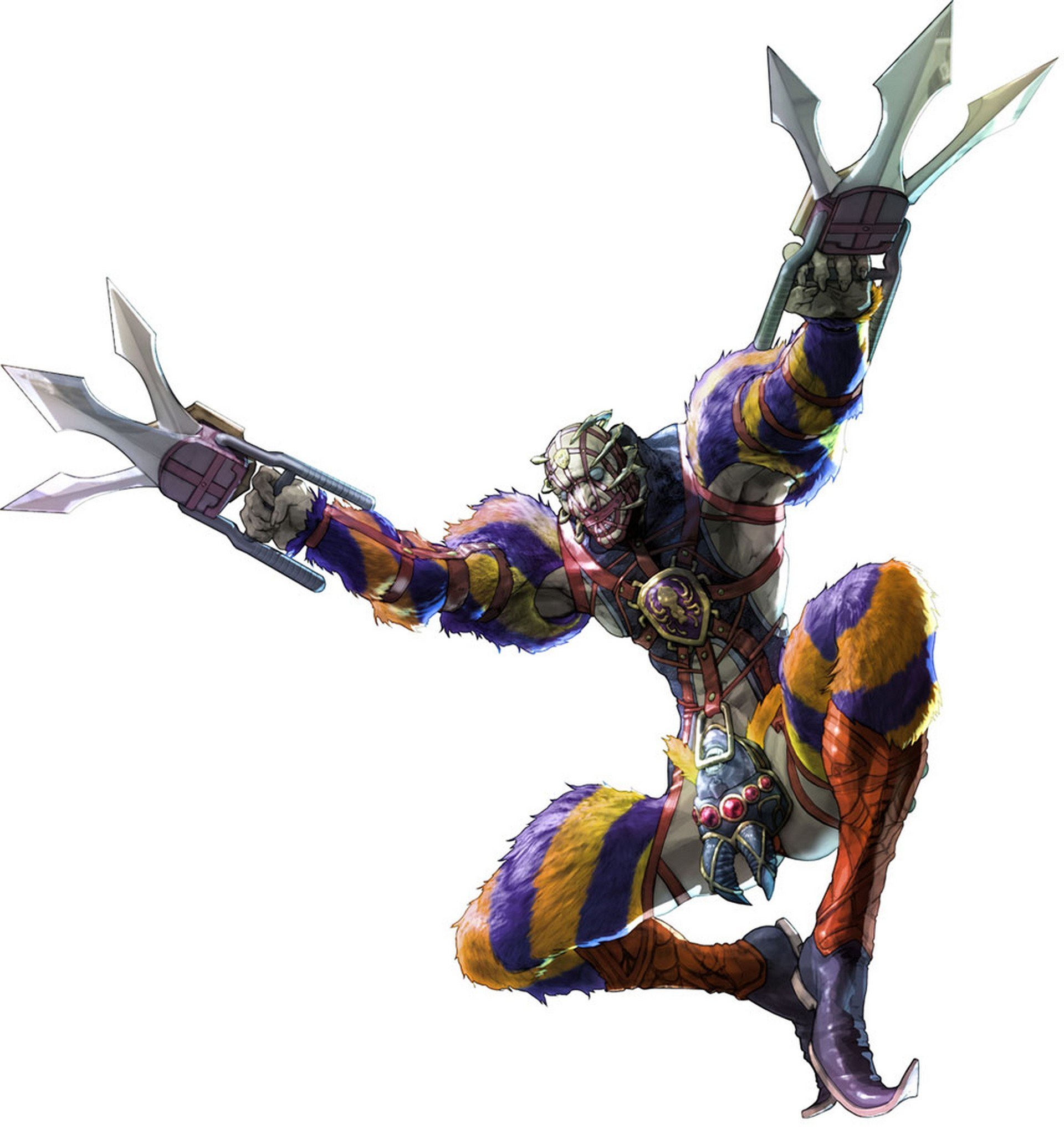 Furry warrior with tridents