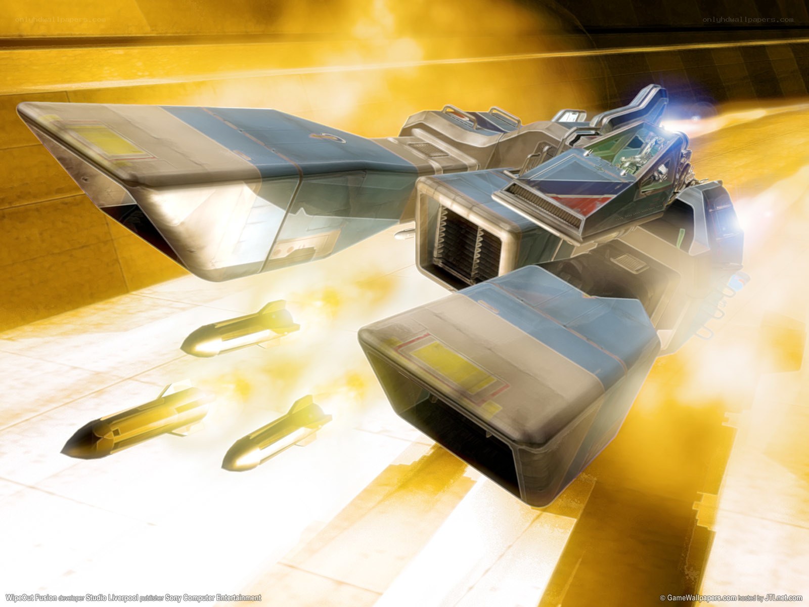 Fusion fighter jet in action