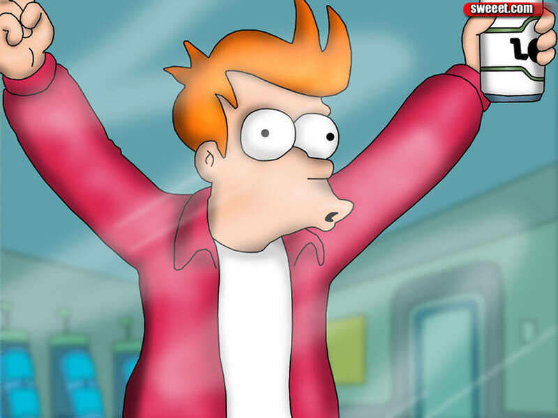 Futurama character celebrating