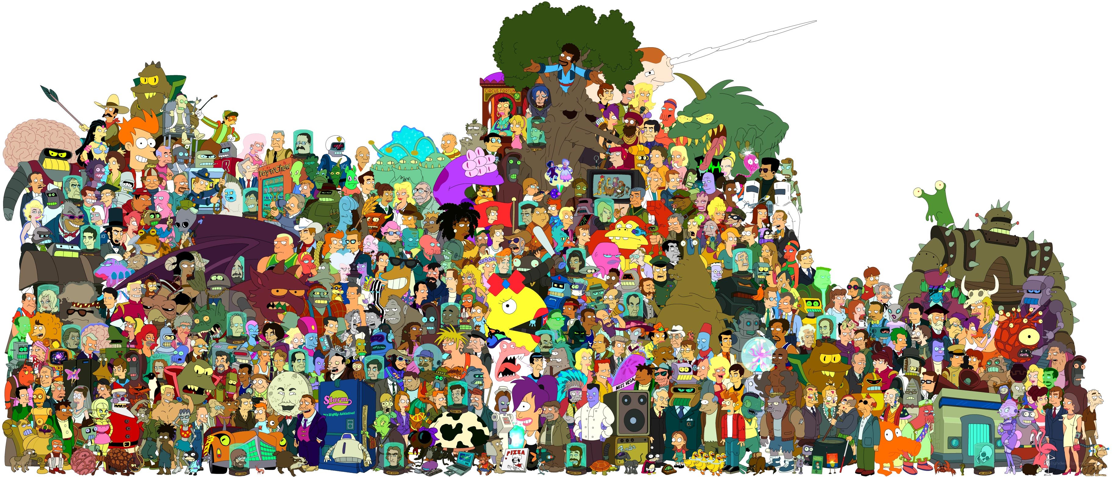 Futurama character collage