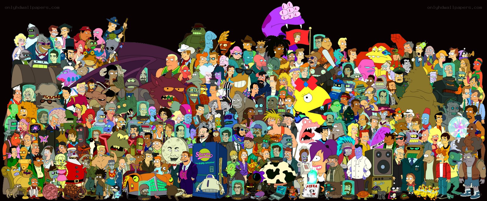 Futurama character collage