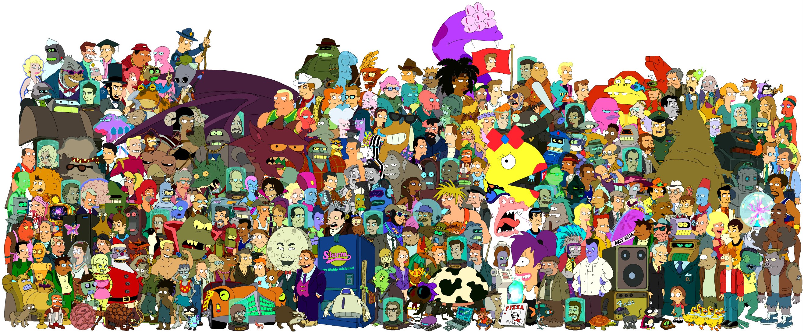 Futurama character collage