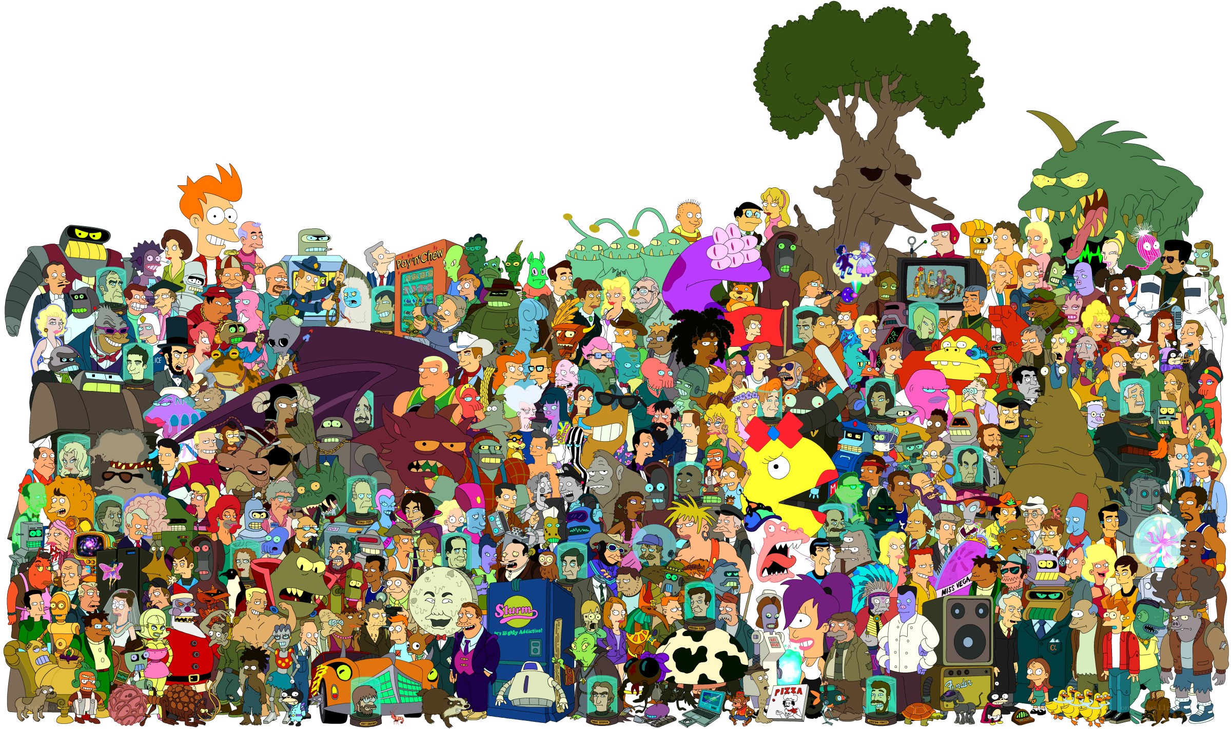 Futurama character collage