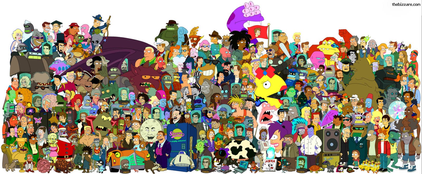 Futurama character collage