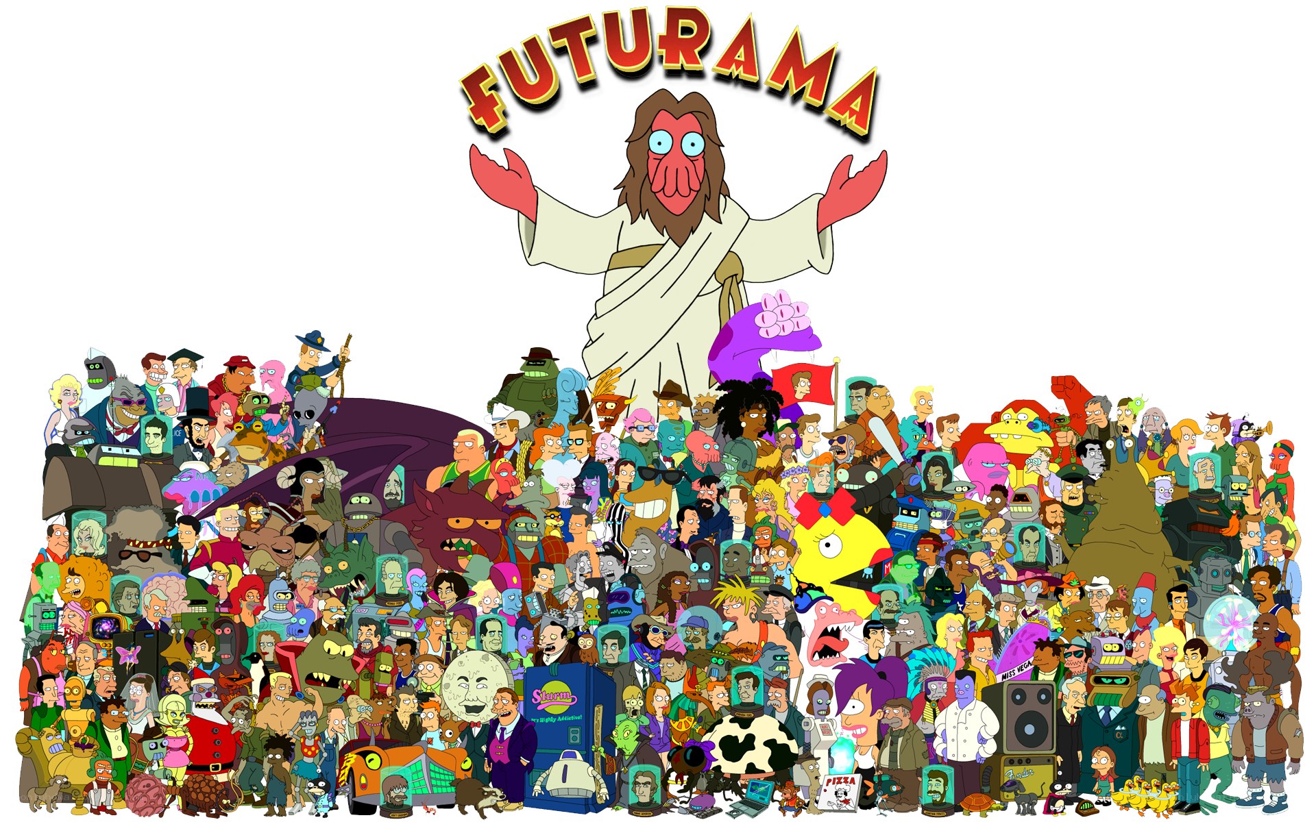 Futurama character collage
