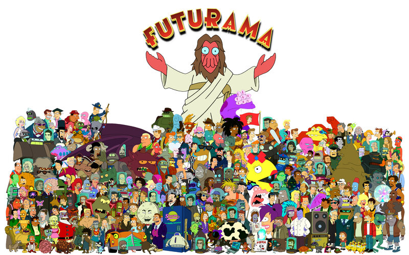 Futurama character collage