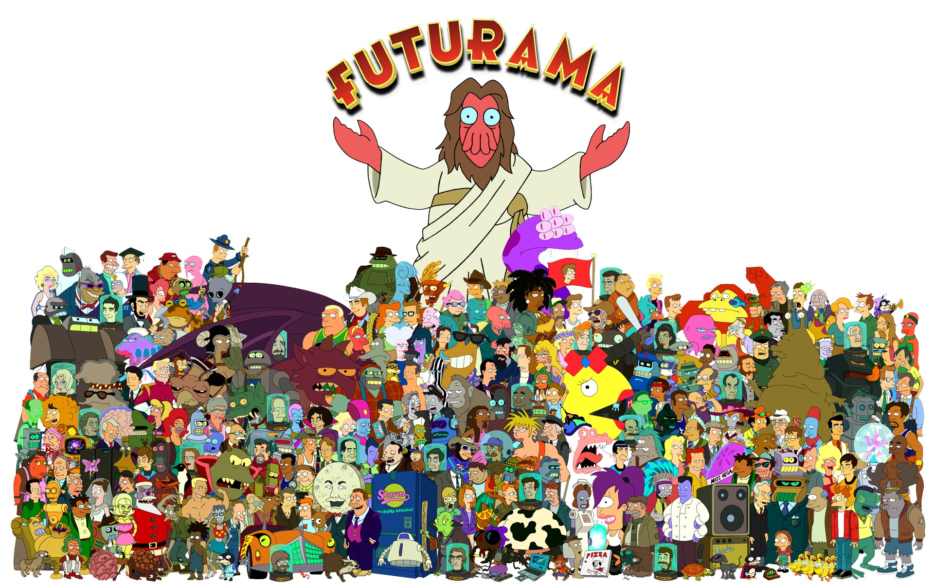 Futurama character collage