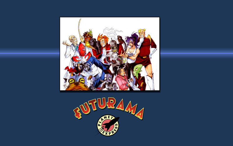 Futurama character group portrait