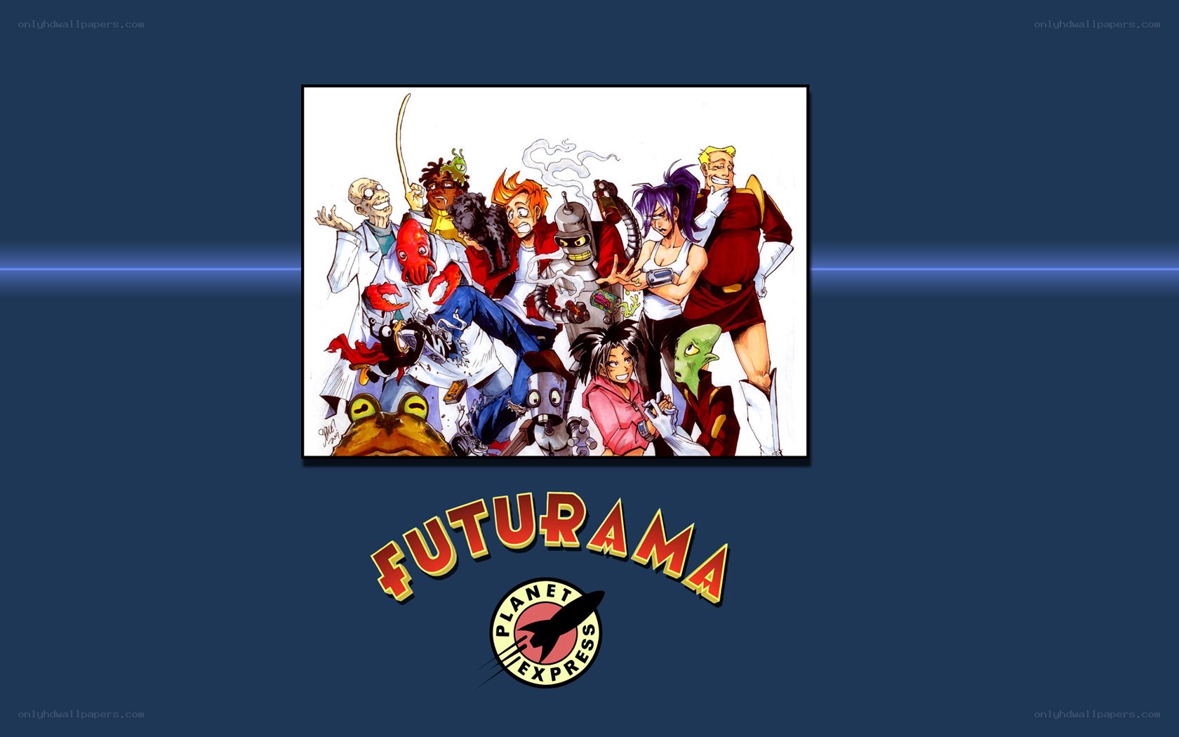 Futurama character group portrait