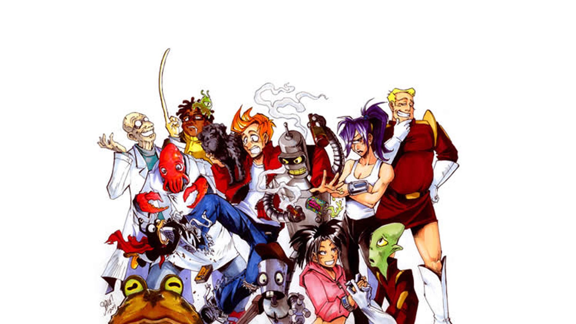Futurama character group portrait