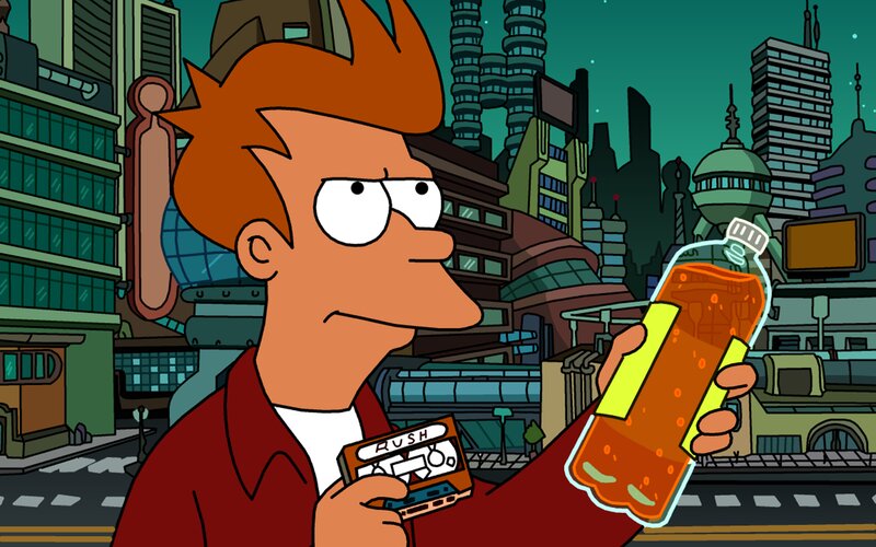 Futurama Character Holding Drink