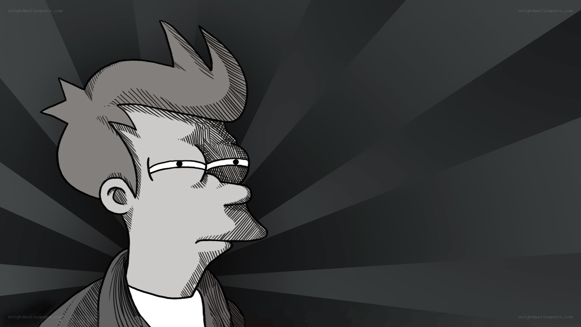 Futurama character in profile