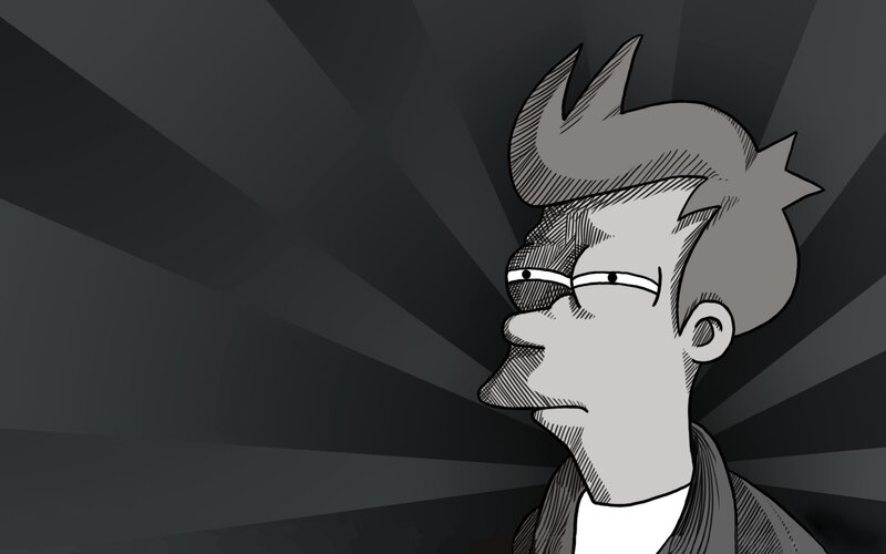 Futurama character in profile