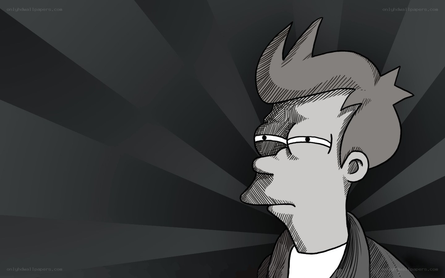 Futurama character in profile
