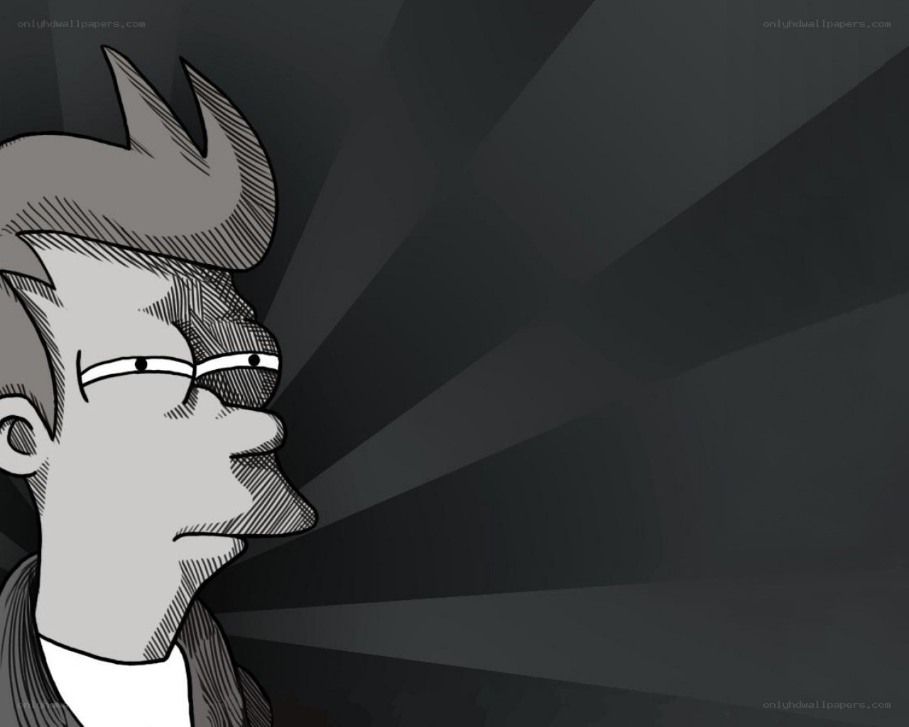 Futurama character in profile