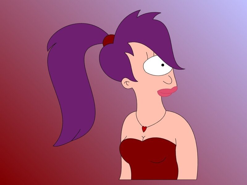 Futurama character in red dress