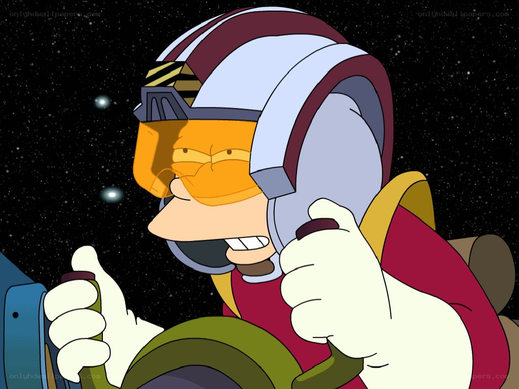 Futurama character in space suit