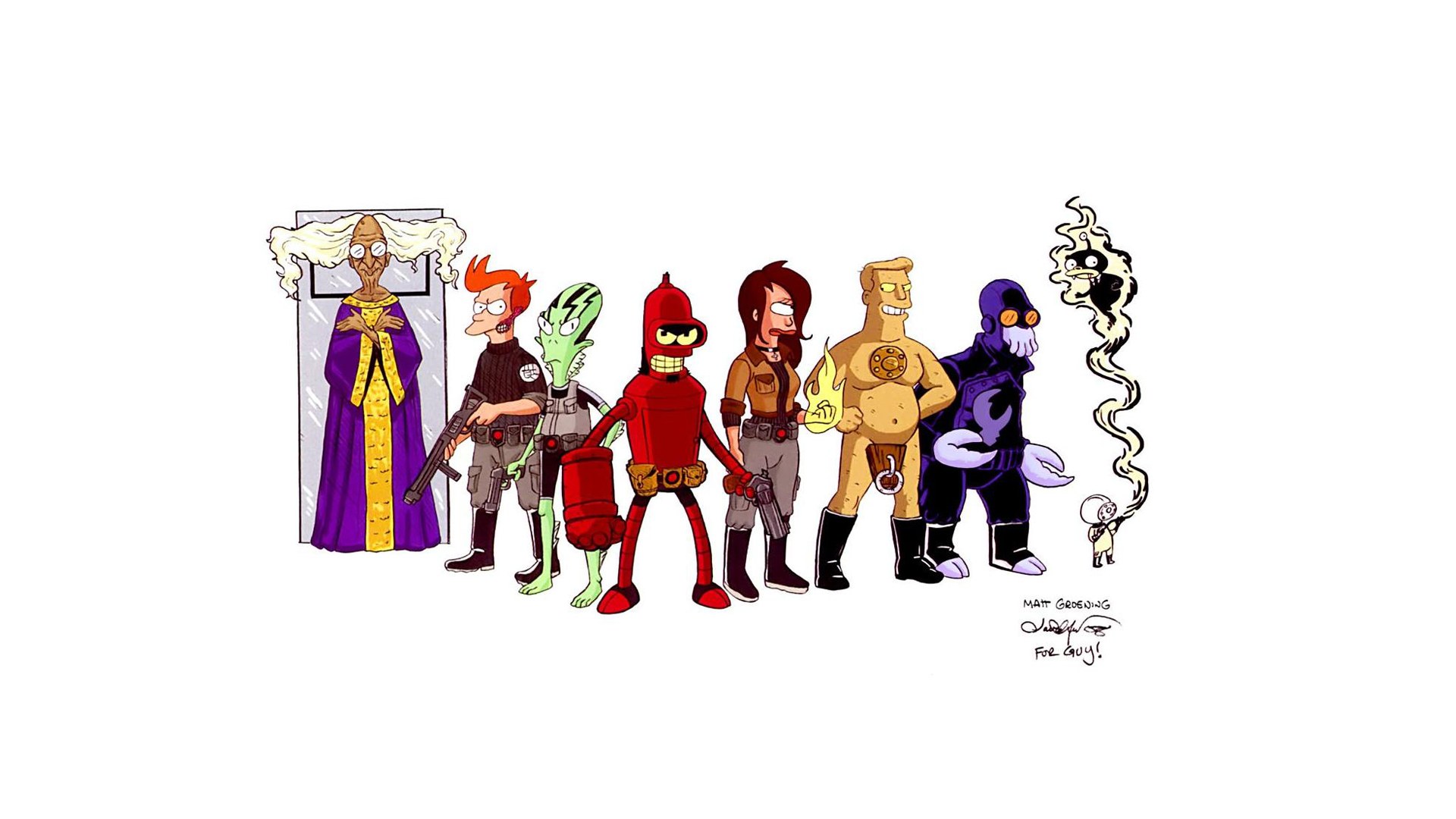 Futurama character lineup