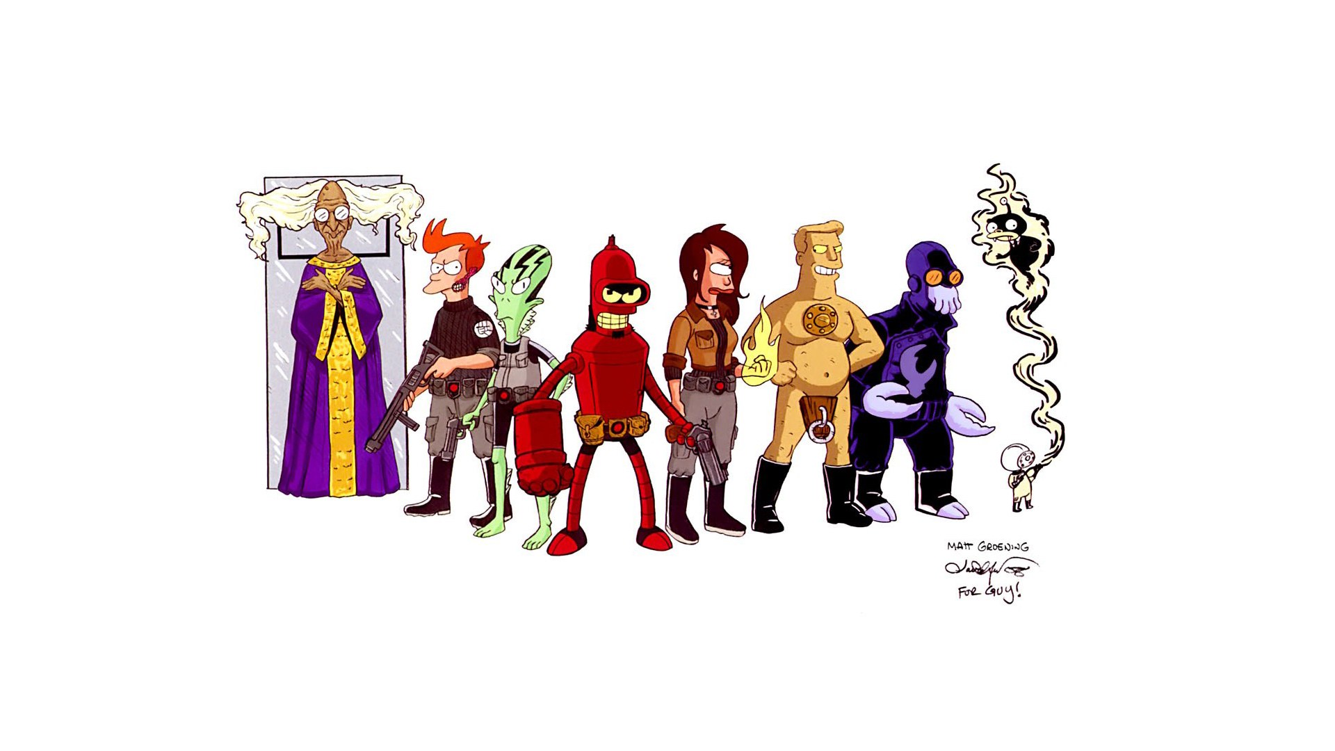 Futurama character lineup