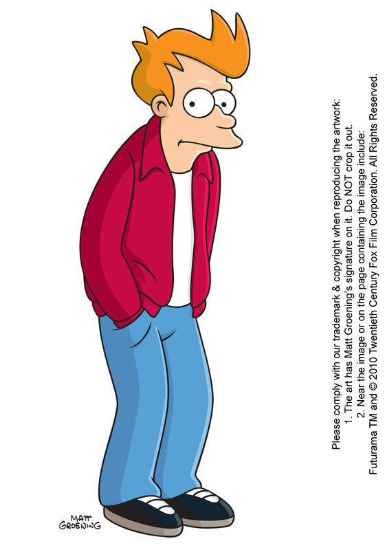 Futurama character model sheet