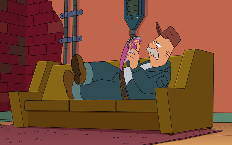 Futurama character reading