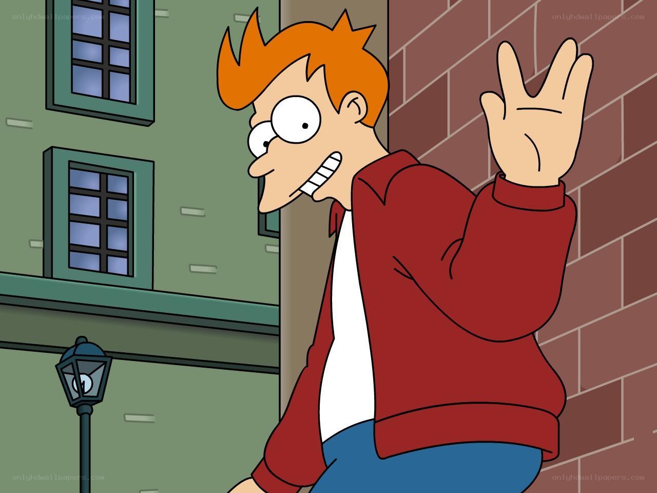 Futurama character waving
