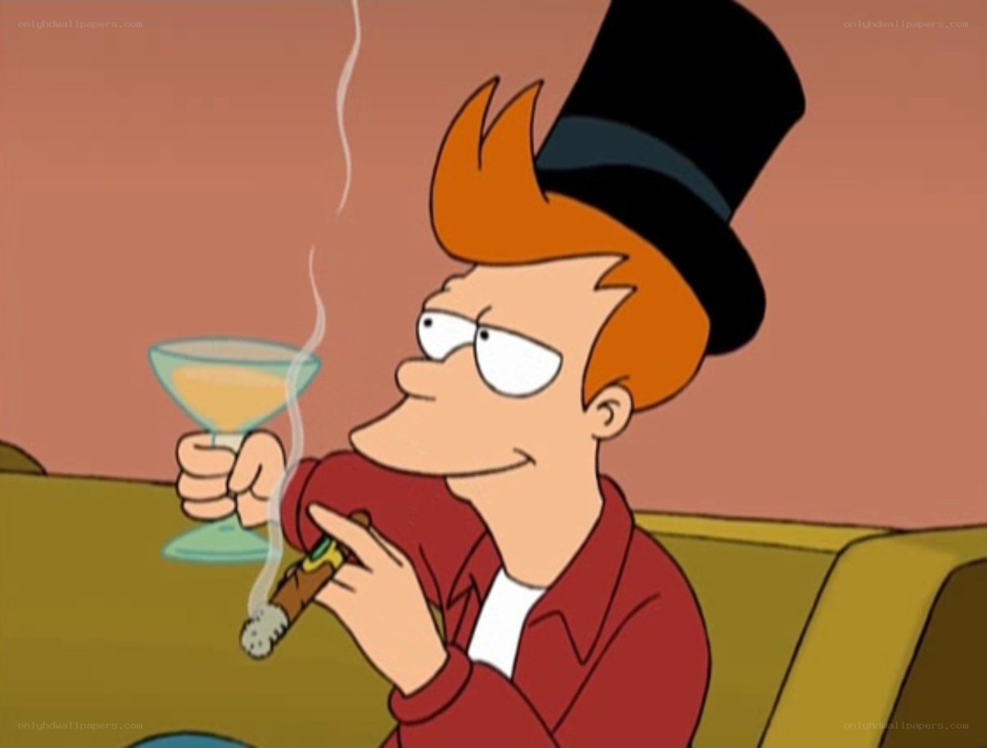 Futurama character with cigar