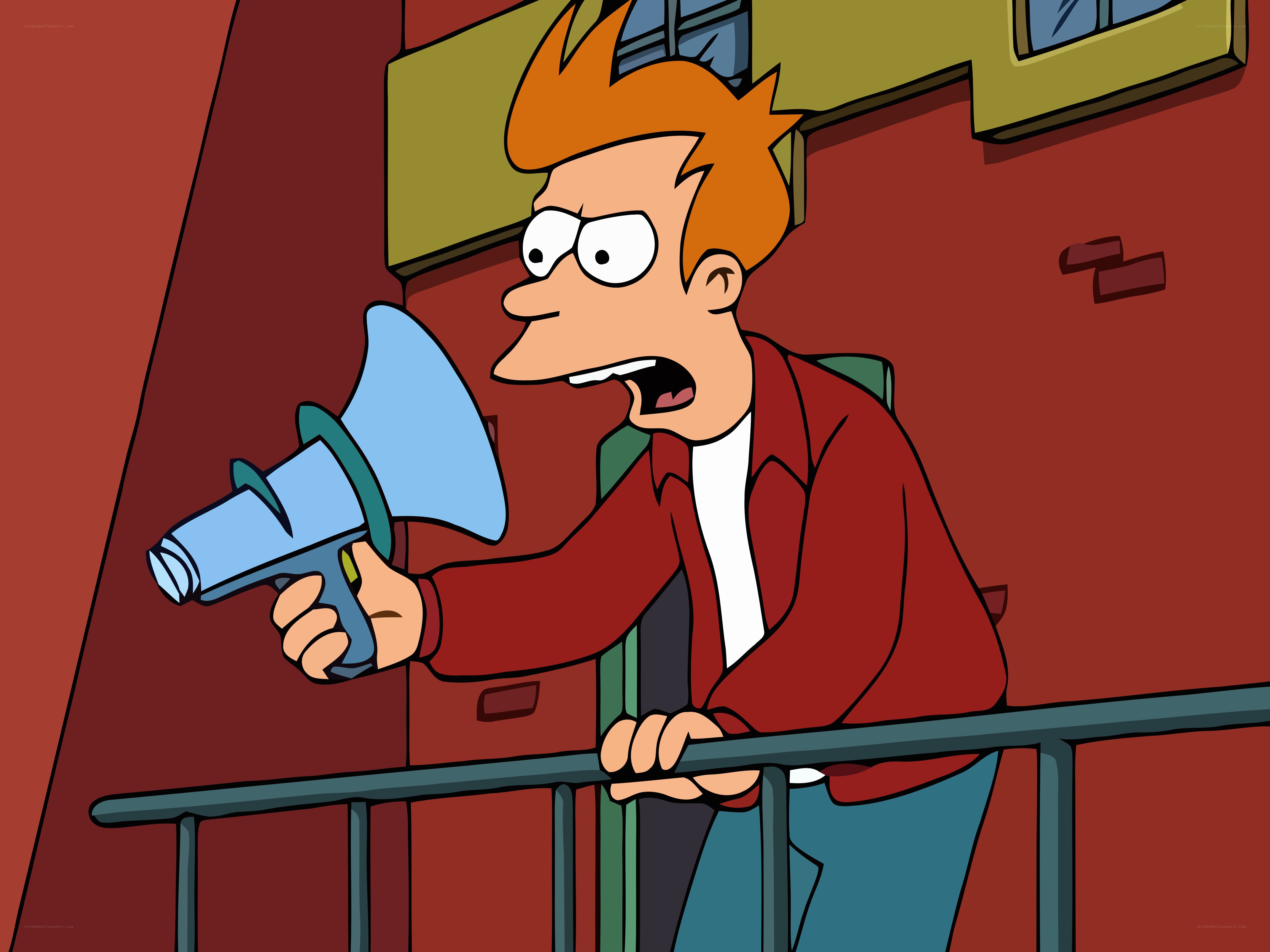 Futurama character with megaphone