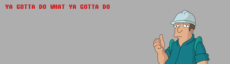 Futurama character with text