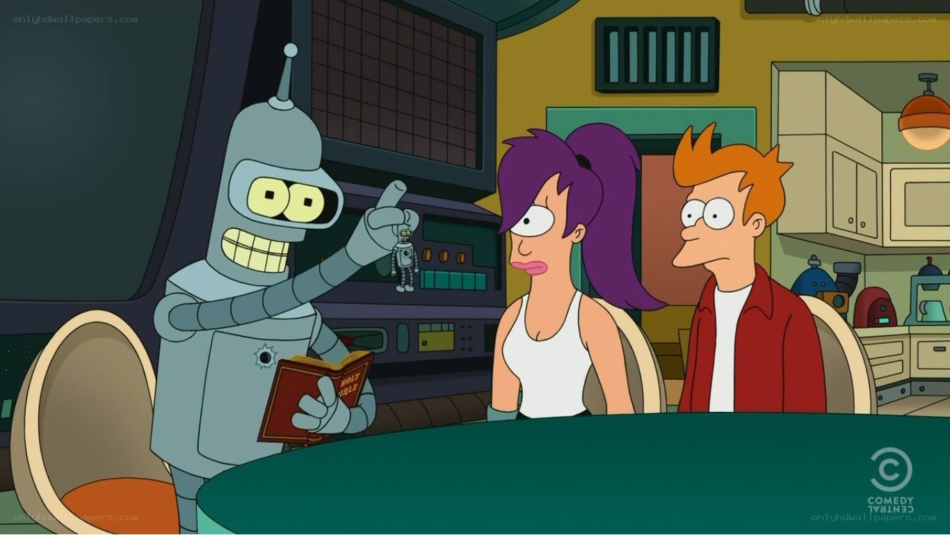 Futurama characters at table
