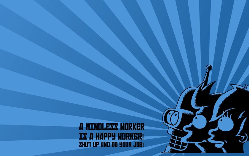 Futurama Characters — Blue, Assertive