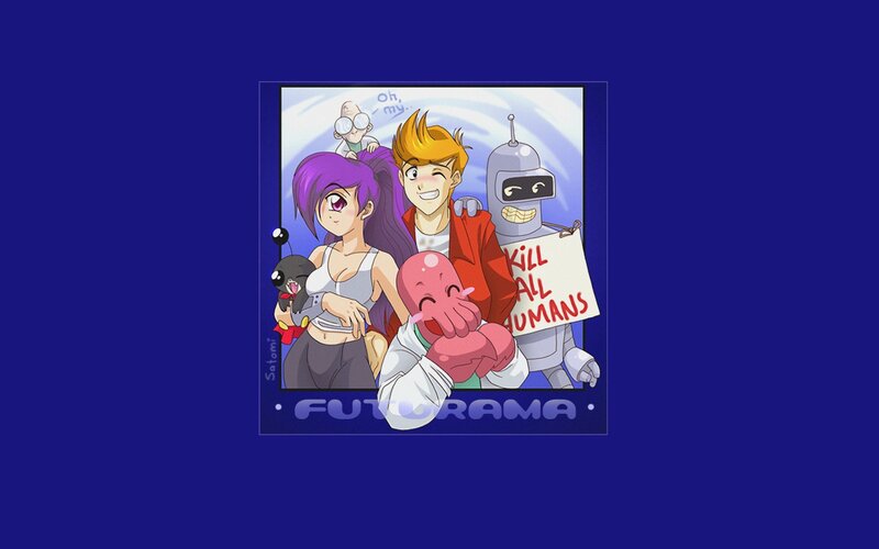 Futurama Characters Group — Blue