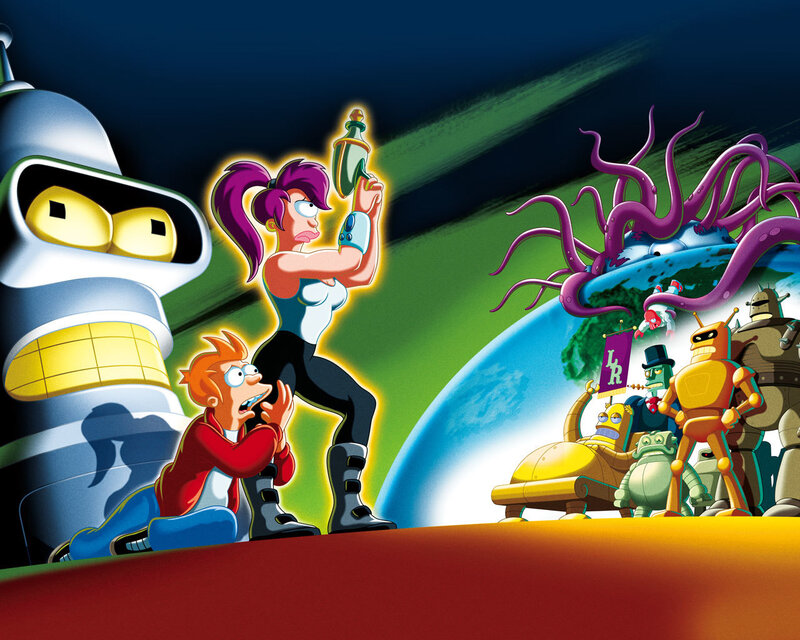 Futurama characters in action