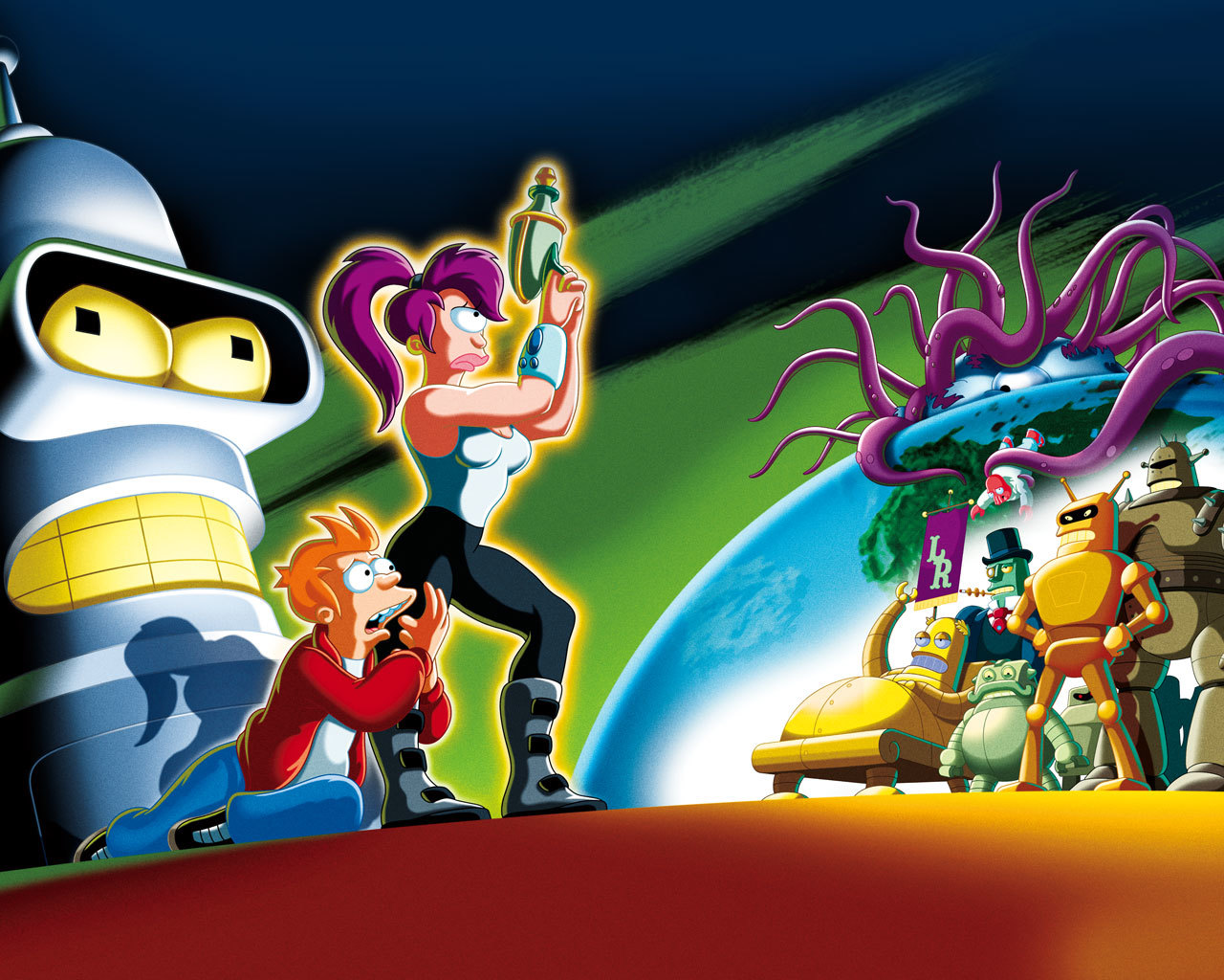 Futurama characters in action