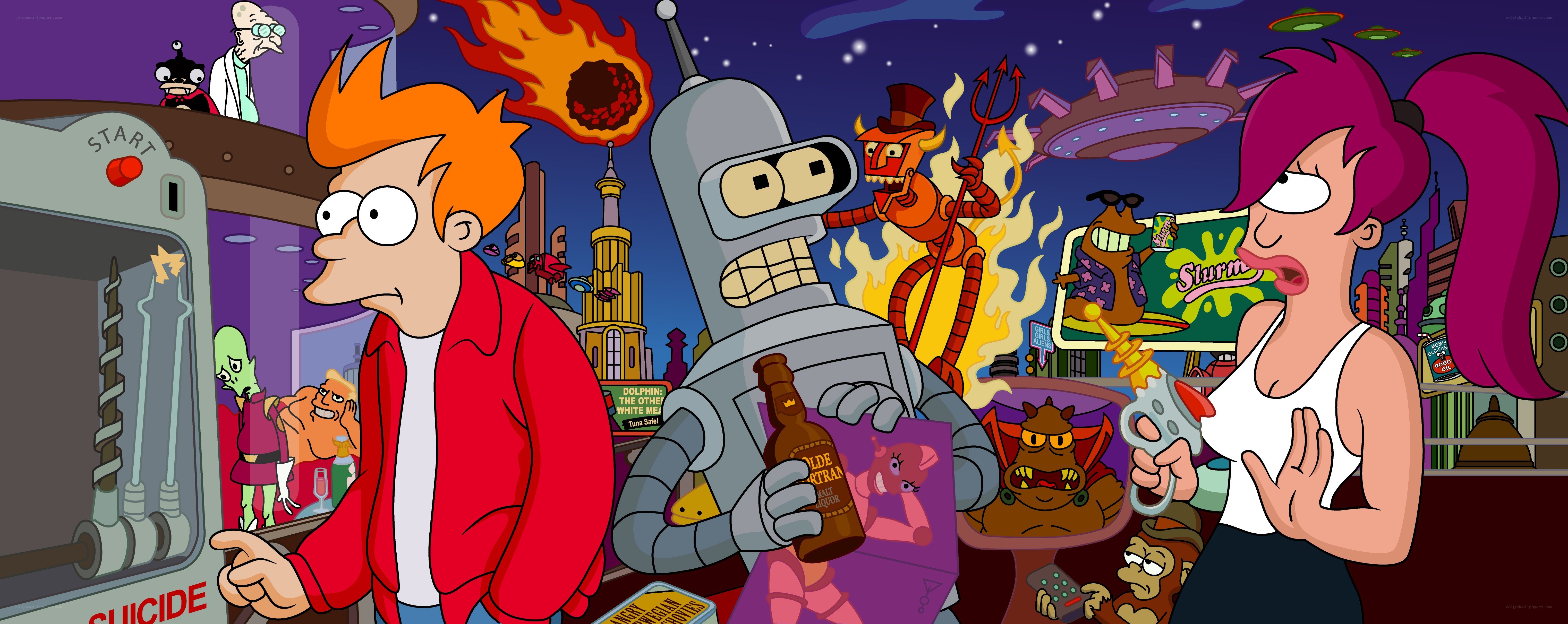 Futurama characters in arcade