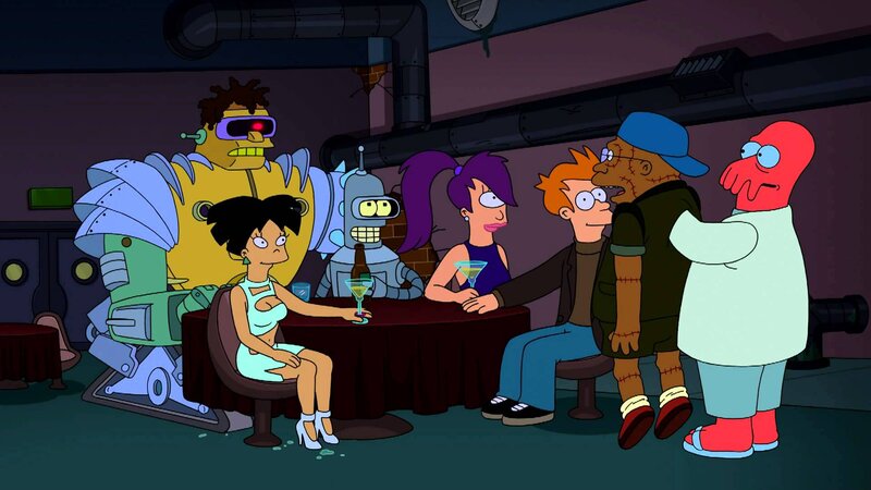 Futurama Characters in Bar
