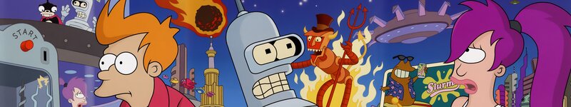 Futurama Characters in City — Purple