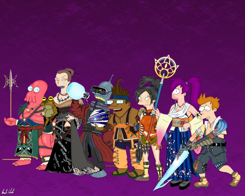 Futurama Characters in Costumes — Purple