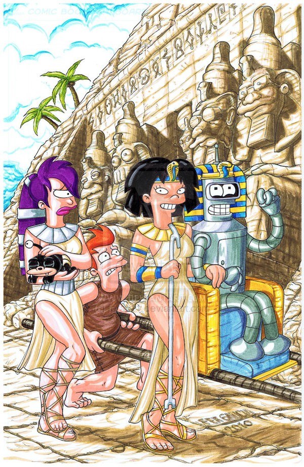 Futurama characters in Egypt